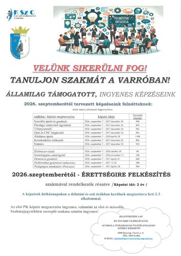 TANULJON SZAKMÁT A VARRÓBAN!
